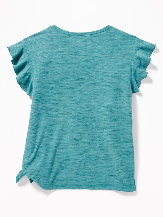 View large product image 2 of 3. Ultra-Soft Breathe ON Built-In Flex Ruffle-Trim Tee for Girls