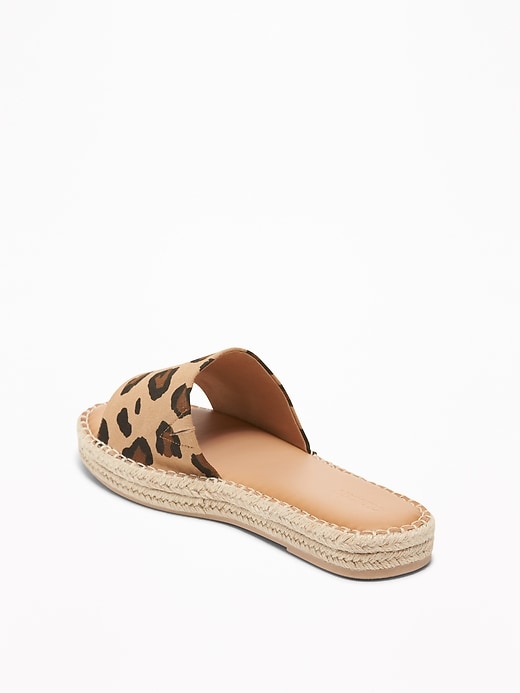 Image number 4 showing, Leopard-Print Espadrille Slide Sandals for Women
