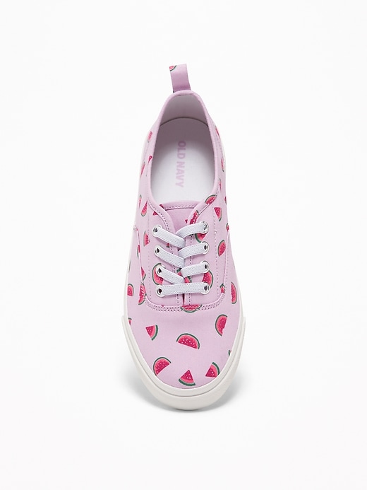 View large product image 2 of 3. Printed Elastic-Lace Sneakers for Girls