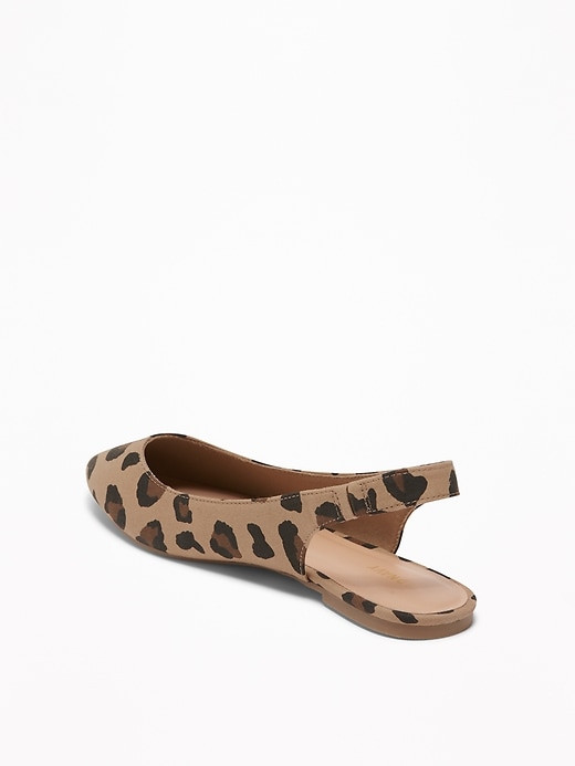 Image number 4 showing, Leopard-Print Slingback Flats for Women