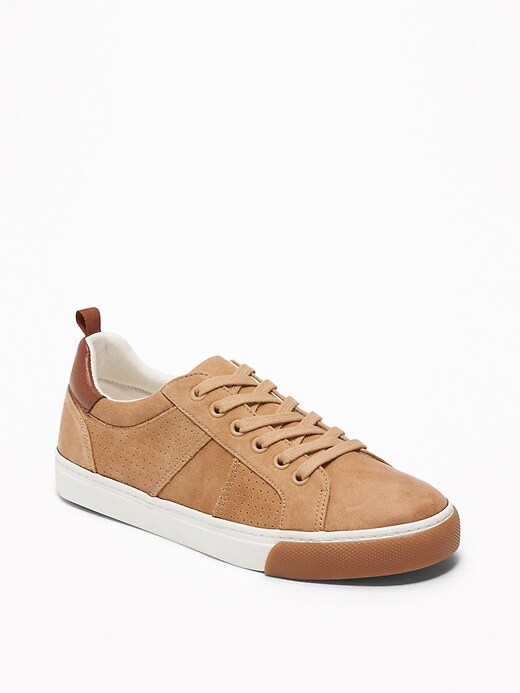 View large product image 1 of 3. Perforated Faux-Suede Sneakers For Boys