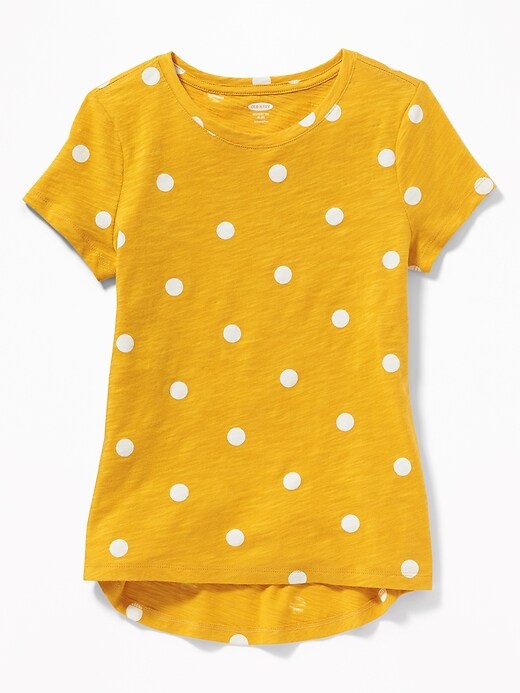 View large product image 1 of 2. Printed Slub-Knit Softest Tee for Girls