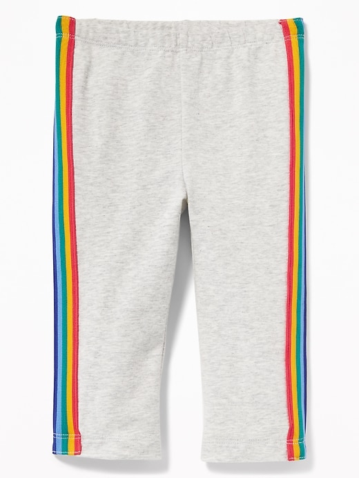 View large product image 1 of 2. Cropped Side-Stripe Jersey Leggings for Toddler Girls