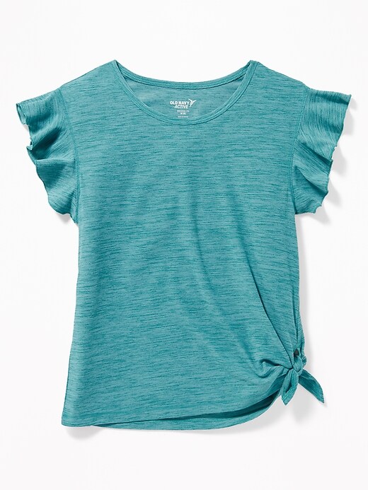 View large product image 1 of 3. Ultra-Soft Breathe ON Built-In Flex Ruffle-Trim Tee for Girls