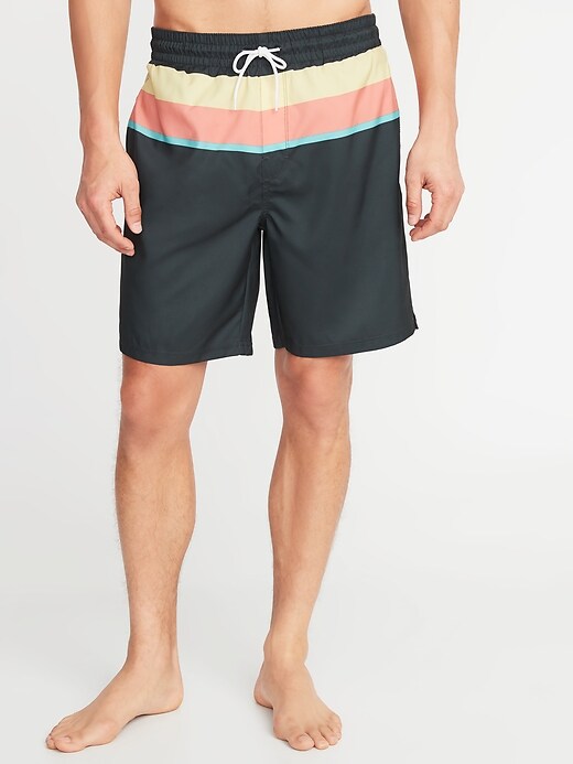 View large product image 1 of 1. Printed Swim Trunks - 8-inch inseam