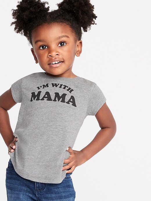 View large product image 1 of 3. "I'm With Mama" Tee for Toddler Girls