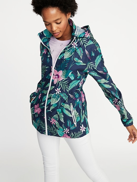 Image number 4 showing, Water-Resistant Hooded Jacket for Women