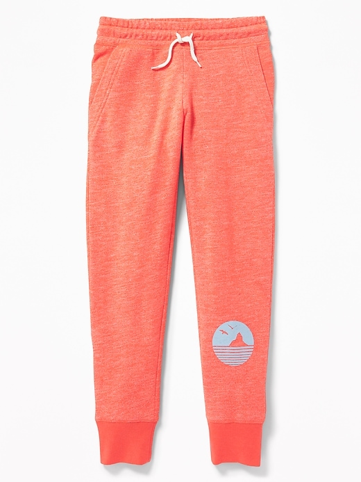 View large product image 1 of 2. Graphic Slub-Knit Joggers for Girls