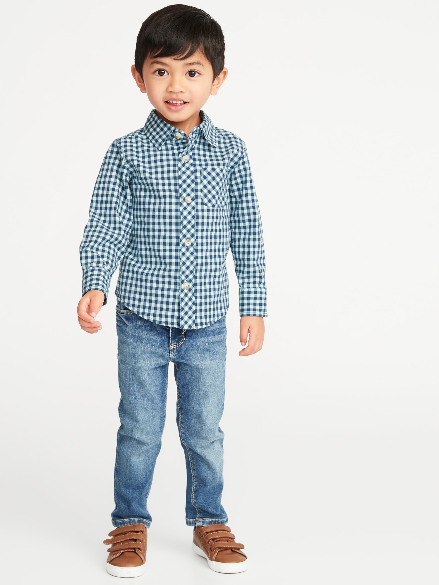 Built-In Flex Patterned Shirt for Toddler Boys | Old Navy