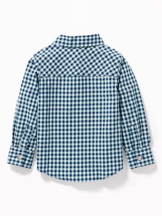 View large product image 2 of 4. Built-In Flex Patterned Shirt for Toddler Boys