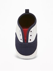 View large product image 4 of 4. Color-Blocked Canvas Slip-Ons for Baby