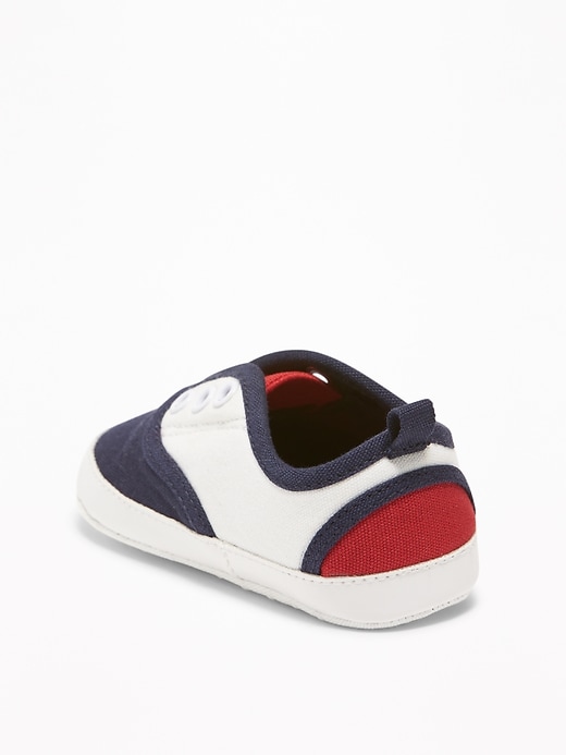 View large product image 2 of 4. Color-Blocked Canvas Slip-Ons for Baby