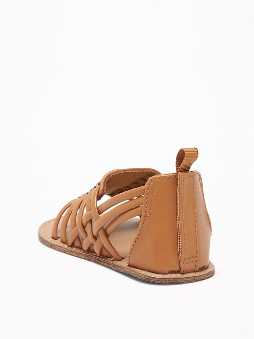 View large product image 2 of 4. Faux-Leather Huarache Sandals for Baby