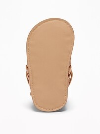 View large product image 3 of 4. Faux-Leather Huarache Sandals for Baby