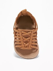 View large product image 4 of 4. Faux-Leather Huarache Sandals for Baby