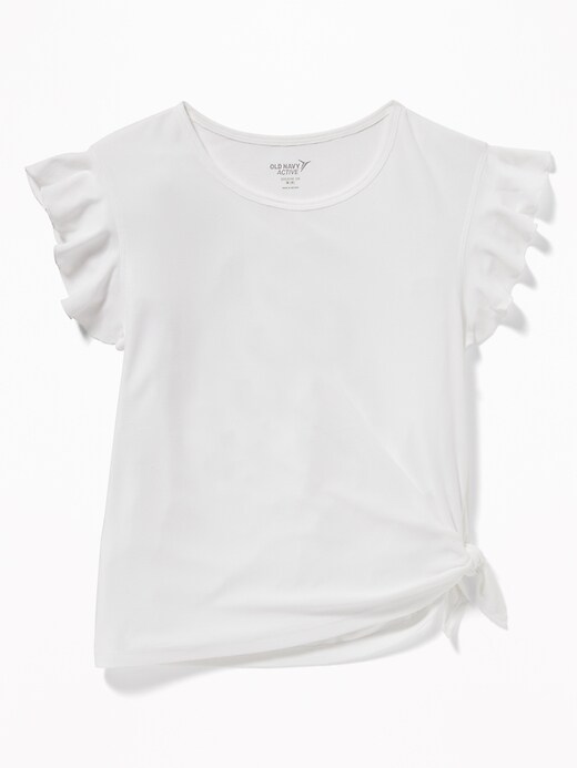 Ultra-Soft Breathe ON Built-In Flex Ruffle-Trim Tee for Girls | Old Navy