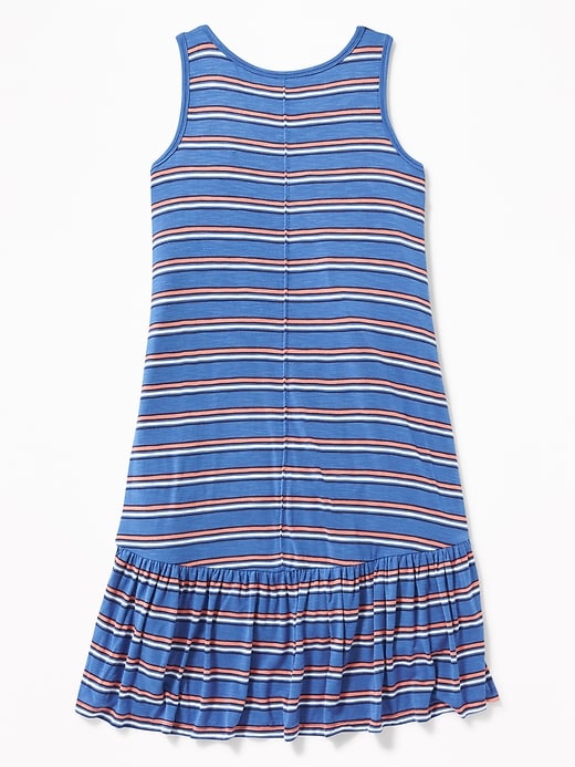View large product image 2 of 3. Slub-Knit Tiered-Hem Tank Dress for Girls