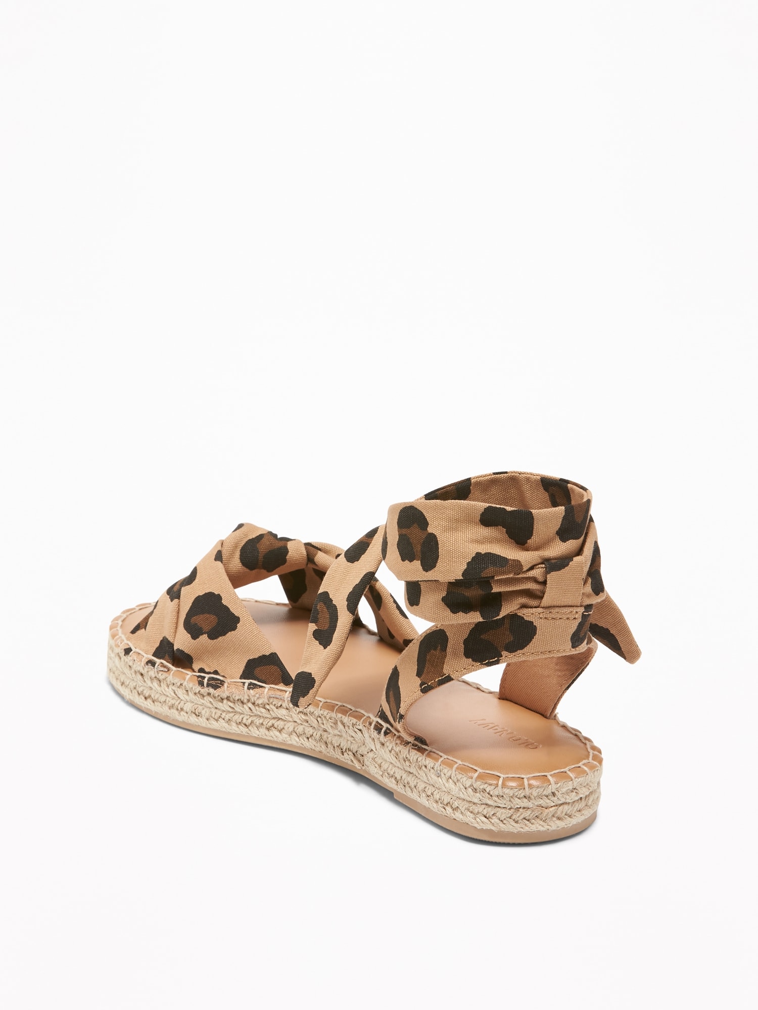 Leopard lace up sales espadrilles