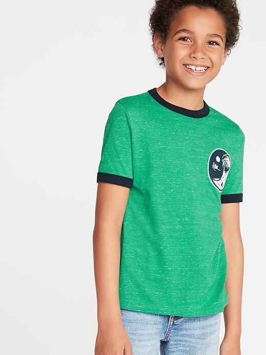 View large product image 1 of 3. Graphic Ringer Tee For Boys