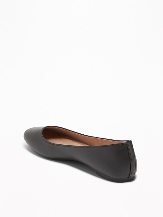 Image number 4 showing, Faux-Leather Ballet Flats for Women