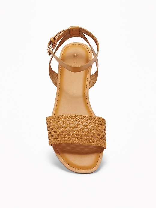 Image number 3 showing, Faux-Leather Ankle-Strap Sandals for Women