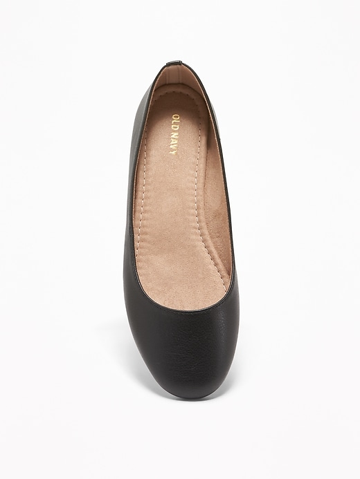 Image number 3 showing, Faux-Leather Ballet Flats for Women