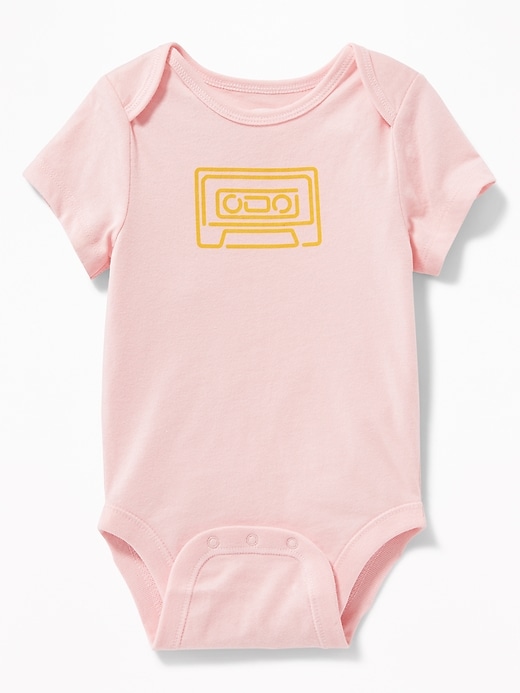 View large product image 1 of 2. Cassette Tape-Graphic Bodysuit for Baby