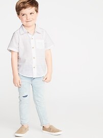 View large product image 3 of 4. Soft-Washed Dobby Shirt for Toddler Boys