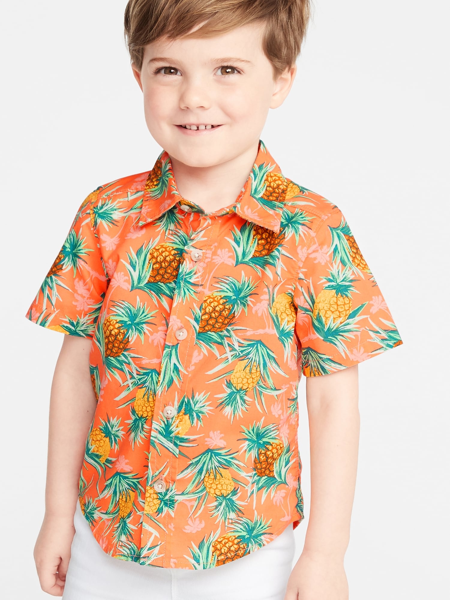 Built In Flex Pineapple Print Shirt for Toddler Boys Old Navy