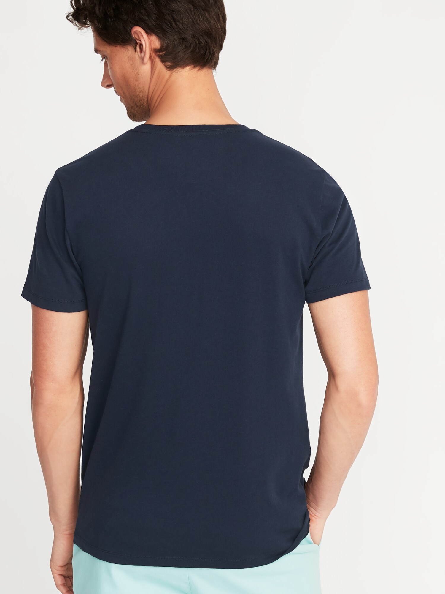 Soft-Washed Embroidered-Graphic Pocket Tee for Men | Old Navy