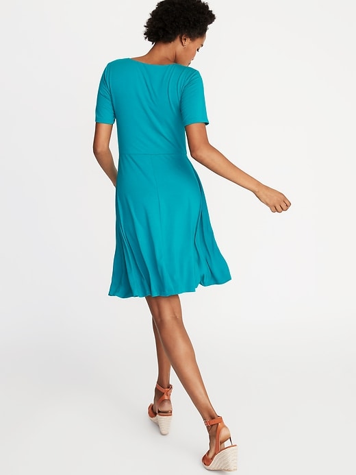 Image number 2 showing, Fit & Flare Jersey Dress for Women