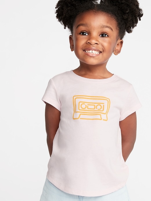 View large product image 1 of 1. Graphic Crew-Neck Tee for Toddler Girls