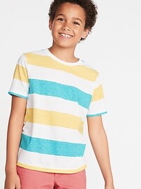 Bold-Stripe Softest T-Shirt | For Old Boys Navy