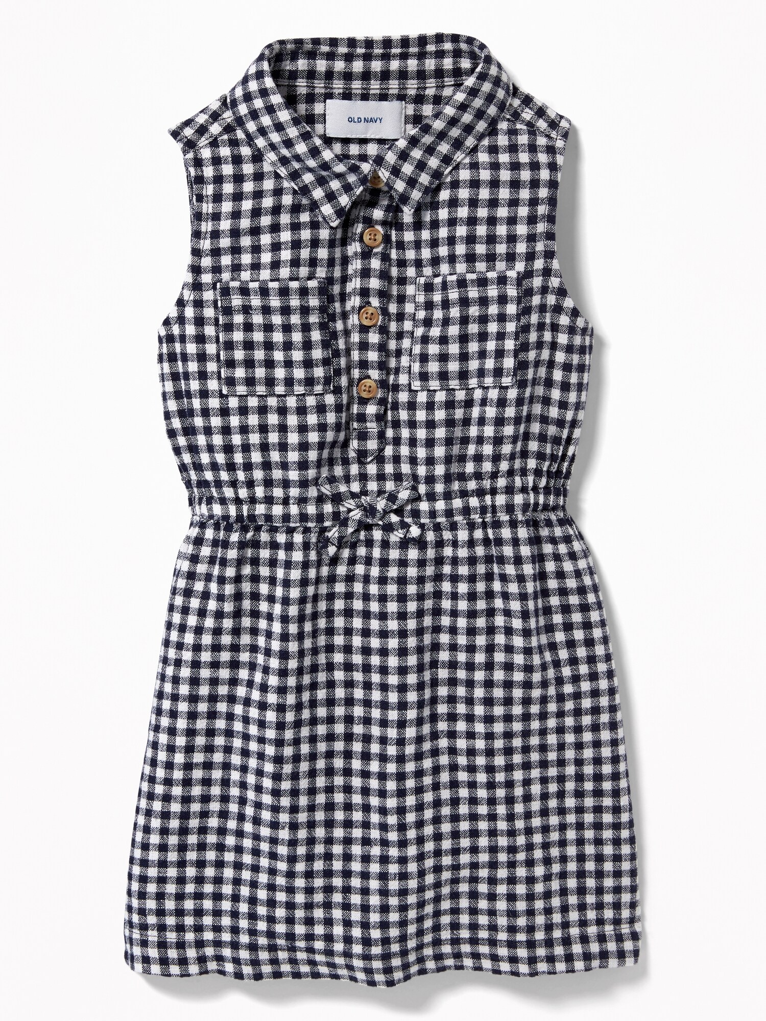 Sleeveless Gingham Shirt Dress for Toddler Girls | Old Navy