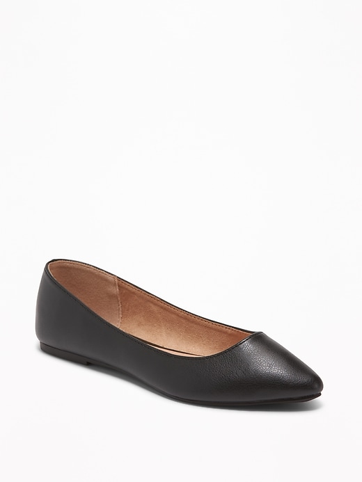 Faux-Leather Pointy Ballet Flats for Women | Old Navy