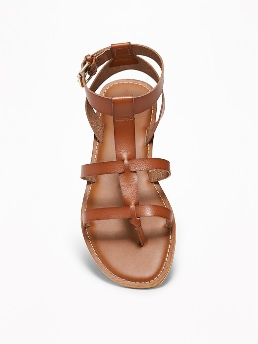 Image number 3 showing, Faux-Leather Gladiator Sandals for Women