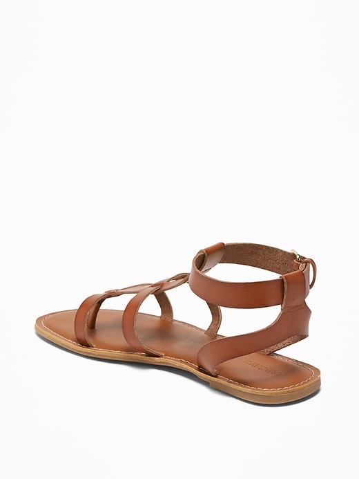 Image number 4 showing, Faux-Leather Gladiator Sandals for Women