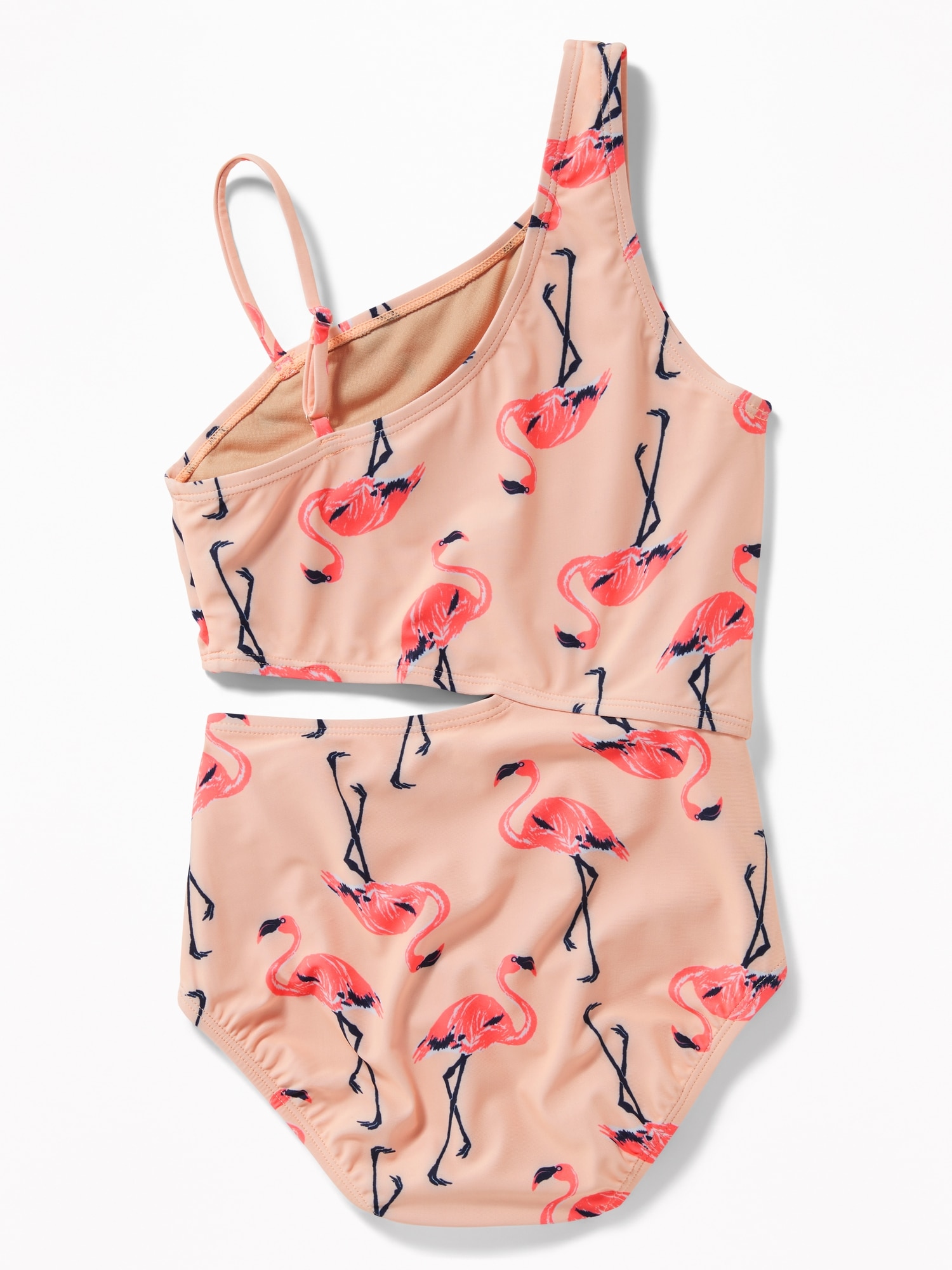 Printed One-Shoulder Side-Cutout Swimsuit for Girls | Old Navy