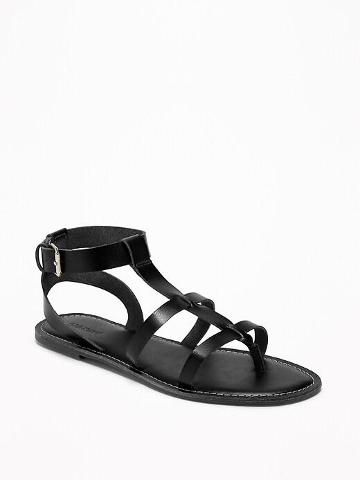 Faux-Leather Gladiator Sandals for Women | Old Navy