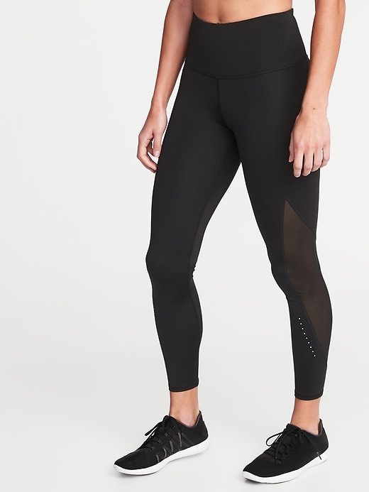 View large product image 1 of 2. High-Waisted 7/8-Length Run Leggings For Women