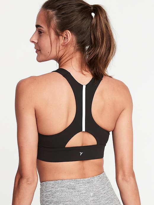 View large product image 1 of 1. Medium Support Long-Line Racerback Sports Bra for Women