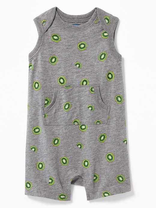 View large product image 1 of 2. Sleeveless Kiwi-Print One-Piece for Baby