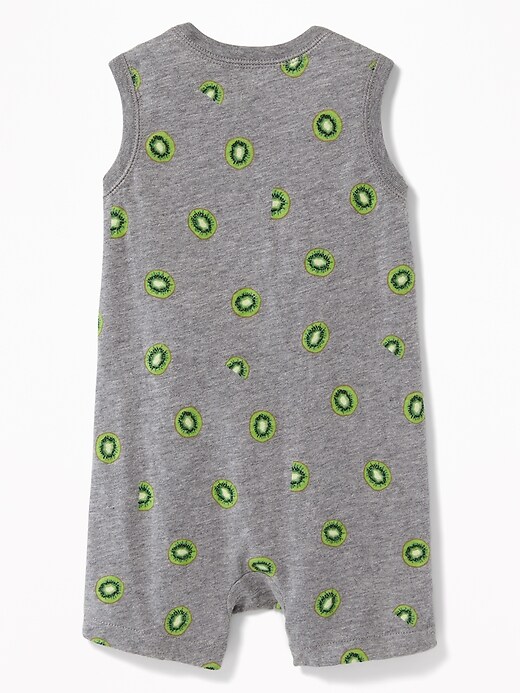 View large product image 2 of 2. Sleeveless Kiwi-Print One-Piece for Baby