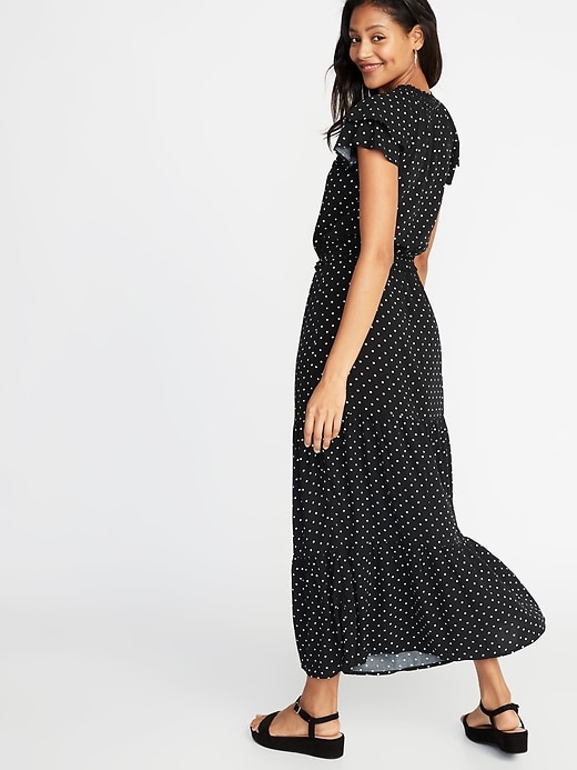 Image number 2 showing, Waist-Defined Ruffle-Sleeve Maxi for Women