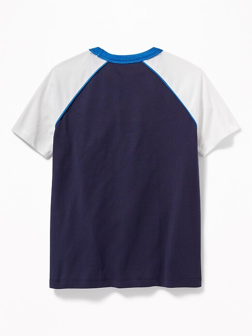View large product image 2 of 2. Graphic Raglan Tee For Boys