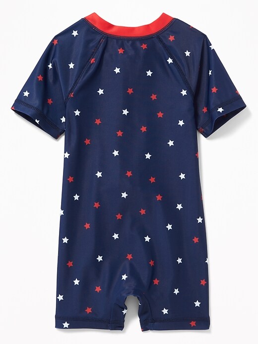 View large product image 2 of 2. Star-Print One-Piece Rashguard for Baby