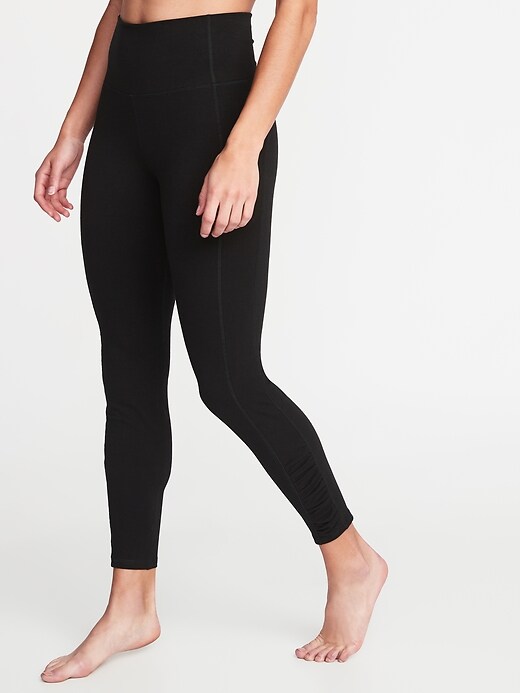 View large product image 1 of 2. High-Waisted Side-Ruched 7/8-Length Balance Yoga Leggings For Women