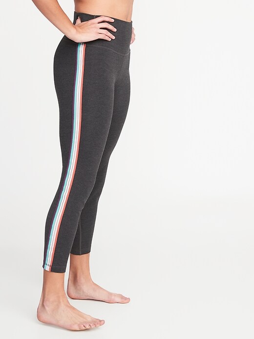 View large product image 1 of 2. High-Rise Side-Stripe 7/8-Length Balance Yoga Leggings for Women