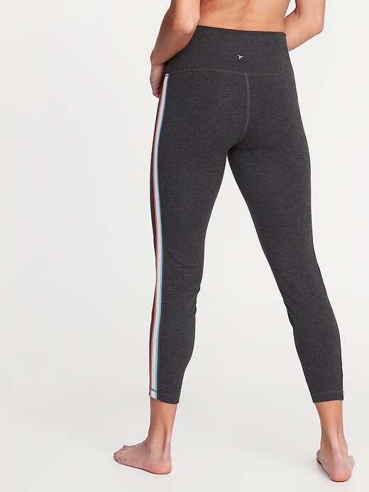 View large product image 2 of 2. High-Rise Side-Stripe 7/8-Length Balance Yoga Leggings for Women