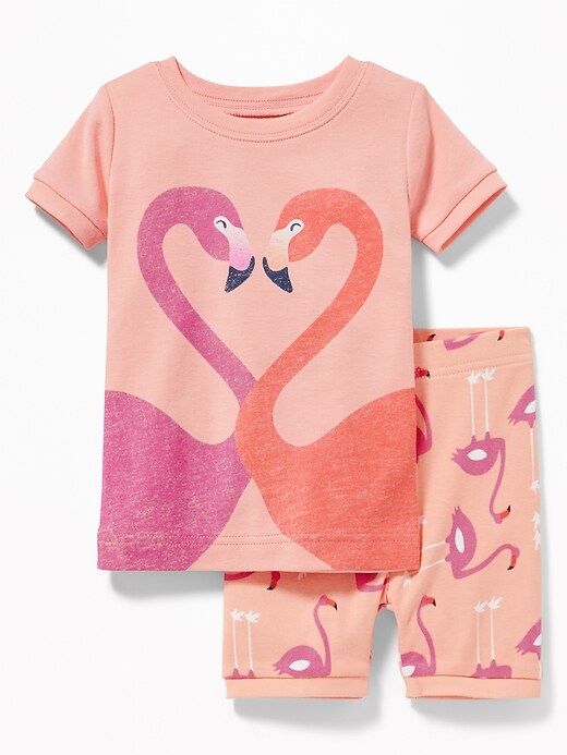 View large product image 1 of 1. Flamingo Graphic Sleep Set For Toddler Girls & Baby